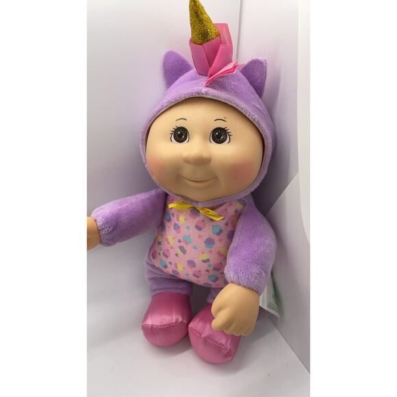 Cabbage Patch Kids Cutie Purple Unicorn 10”Plush Fantasy Friends Collection Baby - Picture 4 of 5